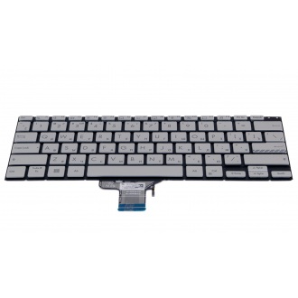 Клавіатура для ноутбука ASUS VivoBook K3400 X3400 K6400 M3400 M3401 M7400 SILVER RU BackLight