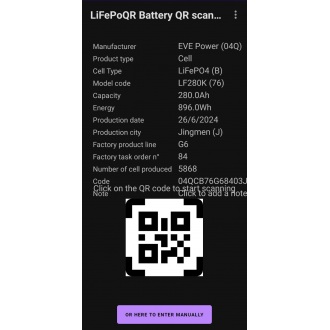 Аккумулятор LiFePO4 EVE LF280K V3 280Ah 3.2V Класс A, 173.7x72x207.5мм, терминал шпилька 1хМ6 (комплект 16 шт.)