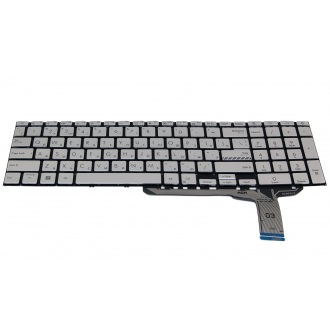 Клавіатура для ноутбука ASUS VivoBook X1702 X1702Z X1702ZA X1703 X1703ZA SILVER RU BackLight