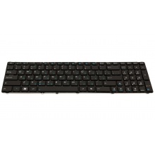 Клавиатура для ноутбука ASUS A52 A53 A73 B53 F50 G51 G53 G60 G72 G73 K52 N53 N60 N61 N70 N71 N73 N90 P52 P53 U50 UL50 UX50 X52 X54 X55A X61 Lamboghini VX7 BLACK FRAME BLACK RU (кнопки нового образца)