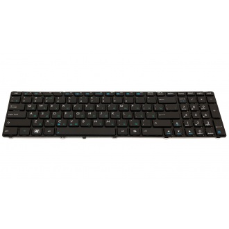 Клавиатура для ноутбука ASUS A52 A53 A73 B53 F50 G51 G53 G60 G72 G73 K52 N53 N60 N61 N70 N71 N73 N90 P52 P53 U50 UL50 UX50 X52 X54 X55A X61 Lamboghini VX7 BLACK FRAME BLACK RU (кнопки нового образца)