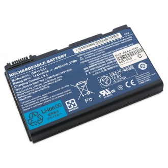 Батарея для ноутбука ACER Extensa 5220 5235 5610 7720, TravelMate 5310 5520 5720 6410 6592 6592 7720 / 14.8V 4800mAh (71Wh) BLACK OEM (GRAPE32)